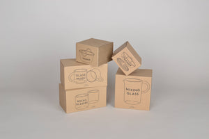 Tasses en verre ambré
