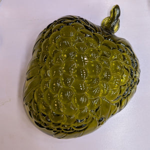 Indiana Green Grape Glass Embossed Serving Bowl