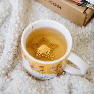 Food-safe stainless steel Gold Star Tea Infuser | The Lake