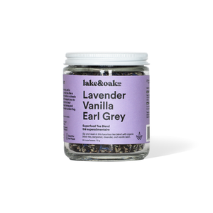 Lavande Vanille Earl Grey - Mélange de thé superalimentaire : pot en verre au détail