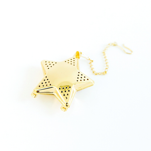 Food-safe stainless steel Gold Star Tea Infuser | The Lake