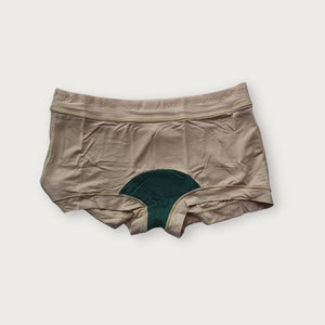 Inside-front of TENCEL™ Mineral Boxer with Smartcel Sensitive in beige | Huha Undies
