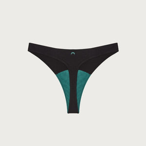 Huha Black TENCEL™ High Rise Thong with Smartcel Sensitive | The Lake