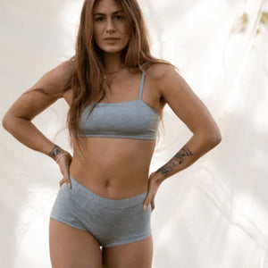 Grey TENCEL™ High-Waisted Brief Small Fit | Huha Undies