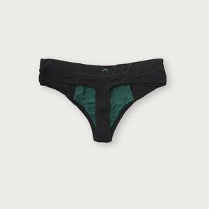Black TENCEL™ Thong with Smartcel Sensitive back | Huha Undies