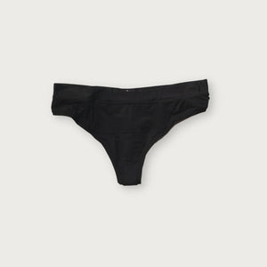 Black TENCEL™ Thong with Smartcel Sensitive front | Huha Undies
