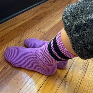 Super soft cashmere blend varsity socks | Le Bon Shoppe Grandpa Socks