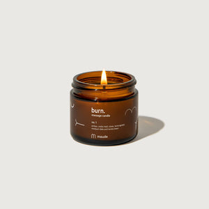 Burn no. 1 - 2oz skin-softening massage candle - Maude - The Lake