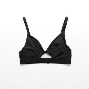 Cut-Out Bralette - Wide Strap - Black - The Lake