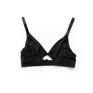 Cut-Out Bralette - Wide Strap - Black - The Lake