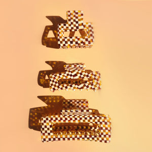 Checker Hair Claw | Acetate Hair Claw | The Lake