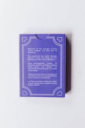 Actually Curious Culture Edition  - A Conversation Starter Card Game - The Lake