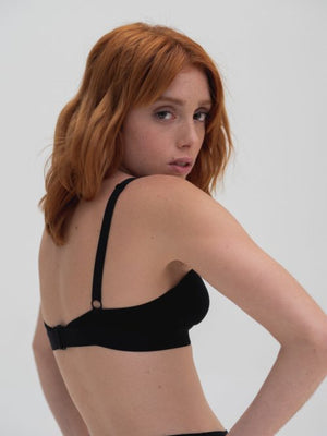 Nude Label Cut Out Bralette in Black - The Lake