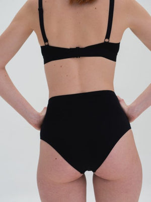 Nude Label Cut Out Bralette in Black - The Lake