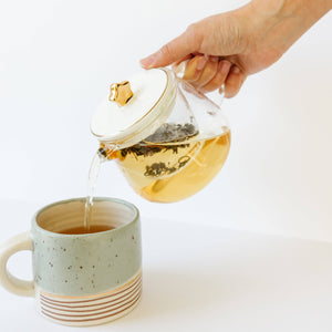 Infuser Glass Teapot with Star ceramic lid | The Lake