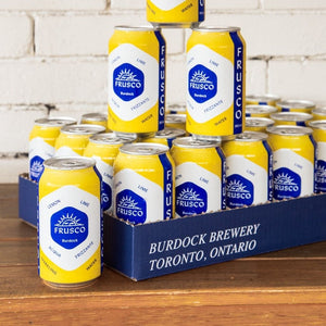 Frusco Dry Lemon Lime Sparkling Water 24-pack| Burdock Brewery | The Lake