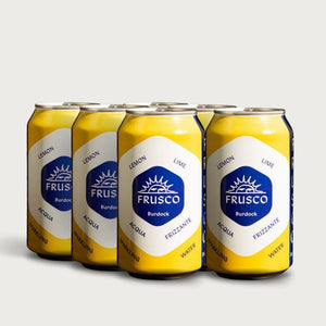Frusco Dry Lemon Lime Sparkling Water 6-pack | Burdock Brewery | The Lake