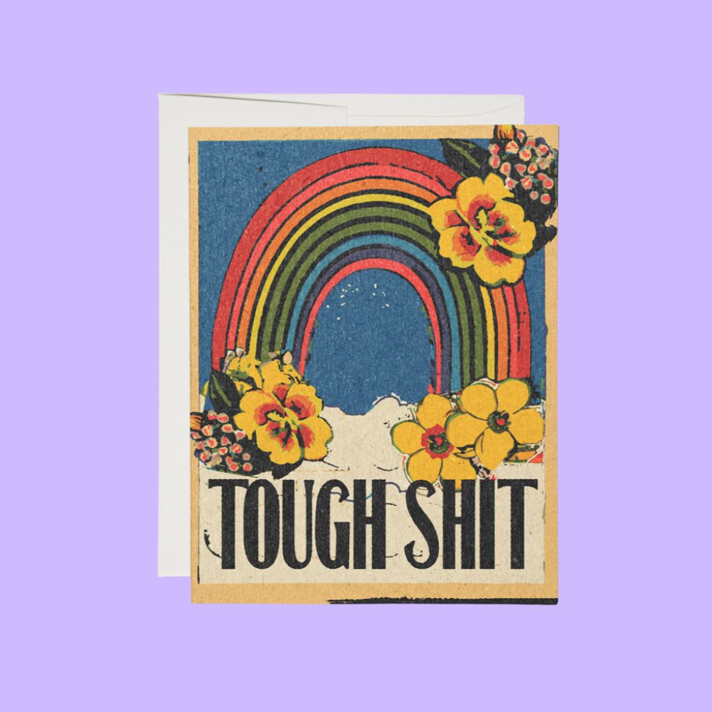 &quot;Tough Shit&quot; encouragement card by Daren Thomas Magee  | Redcap Cards | The Lake