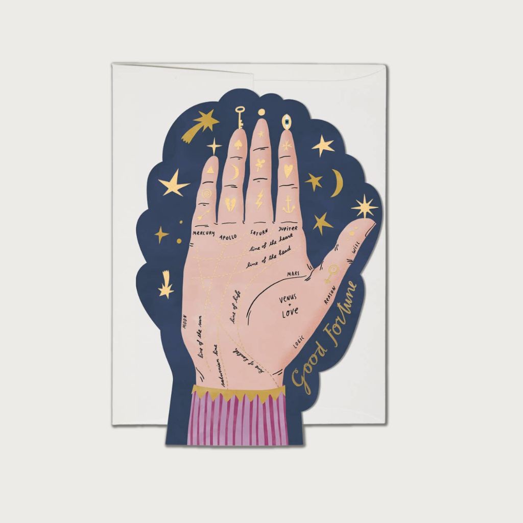 Lecture des paumes - Carte d&#39;encouragement