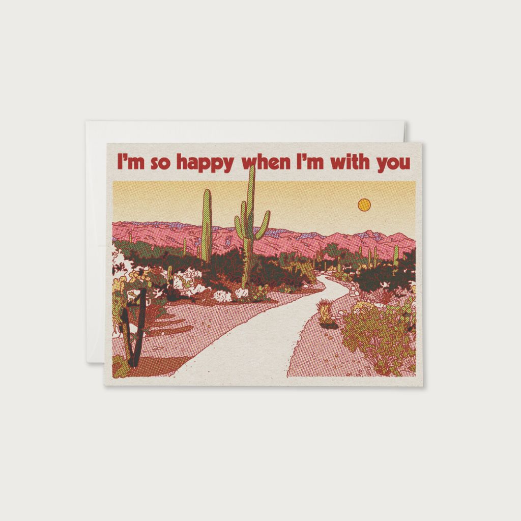I&#39;m so Happy When I&#39;m with You love card by Caroline Clark | Redcap Cards | The Lake