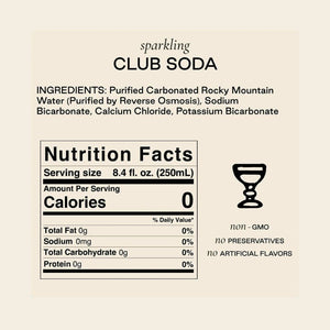 Strongwater Club Soda Ingredients | The Lake