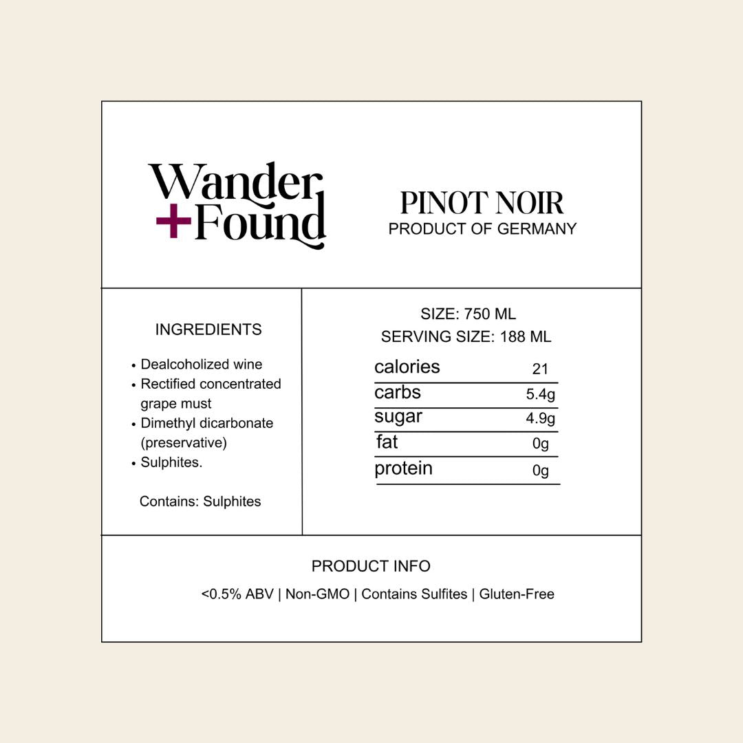 Wander + Found Non-Alcoholic Pinot Noir