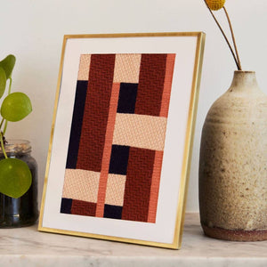 Intersecting Needlepoint Kit | Wool and the Gang + DMC | The Lake