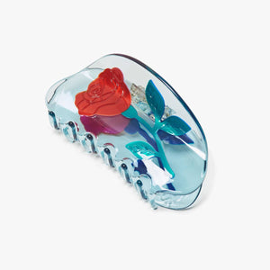 Winona Irene Red Rose Hair Claw blue crystal-clear acetate | The Lake