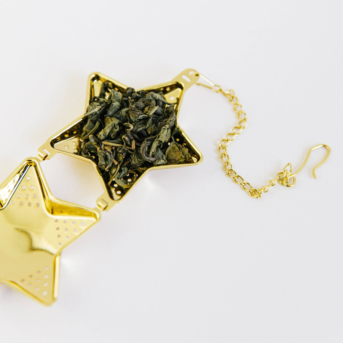 Food-safe stainless steel Gold Star Tea Infuser | The Lake