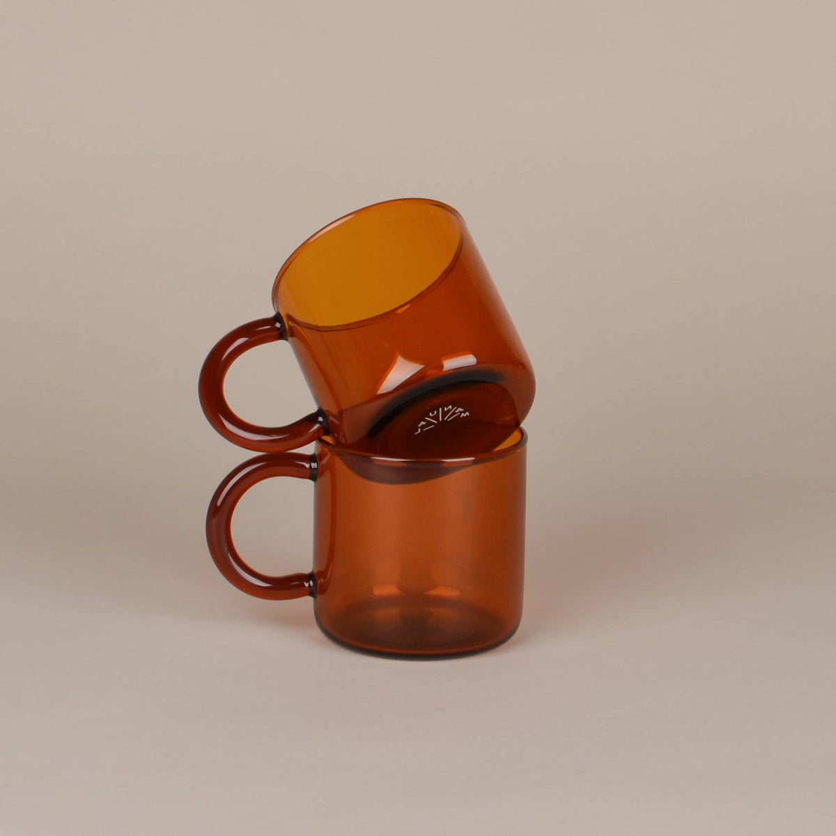Amber Glass Mugs