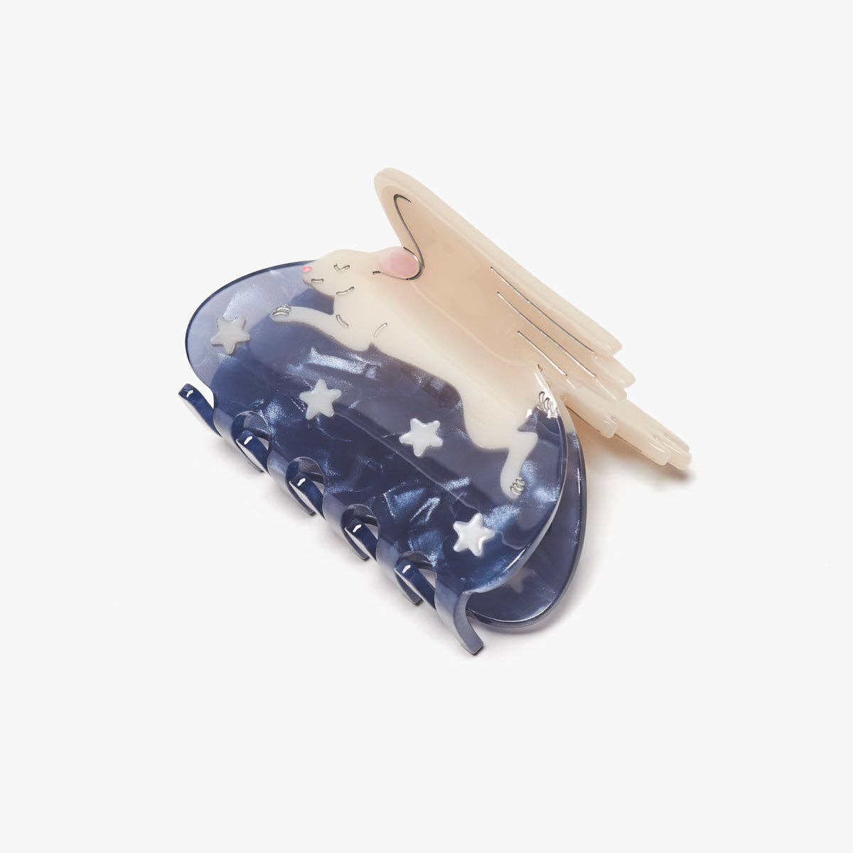 Winona Irene Lepus Claw | Clear blue cellulose acetate hair claw | The Lake