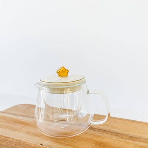 Infuser Glass Teapot with Star Ceramic Lid | The Lake
