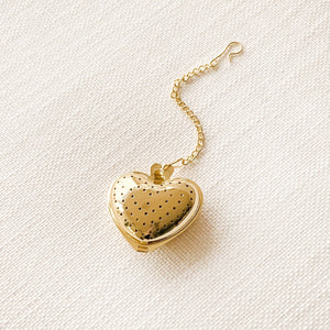 Food-safe stainless steel Gold Heart Tea Infuser | The Lake