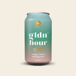gldn hour Grapefruit cucumber | collagen-infused sparkling water | The Lake