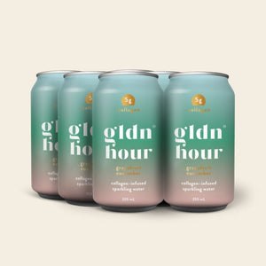gldn hour Grapefruit cucumber | collagen-infused sparkling water | The Lake