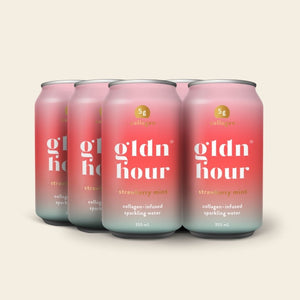 gldn hour Strawberry mint | collagen-infused sparkling water | The Lake