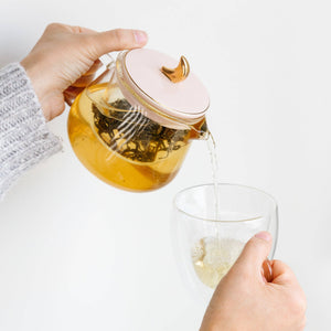 Infuser Glass Teapot with Moon ceramic lid | The Lake