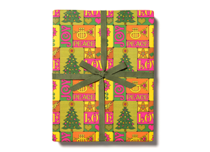 Peace, Love, Joy holiday wrapping paper rolls