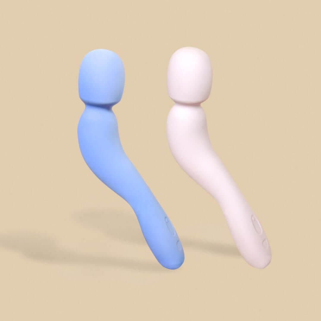 Dame Products Com Wand Massagers in Periwinkle and Quartz