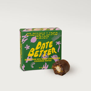 Cashew Lime Crisp chocolate-covered dates | Date Better | The Lake