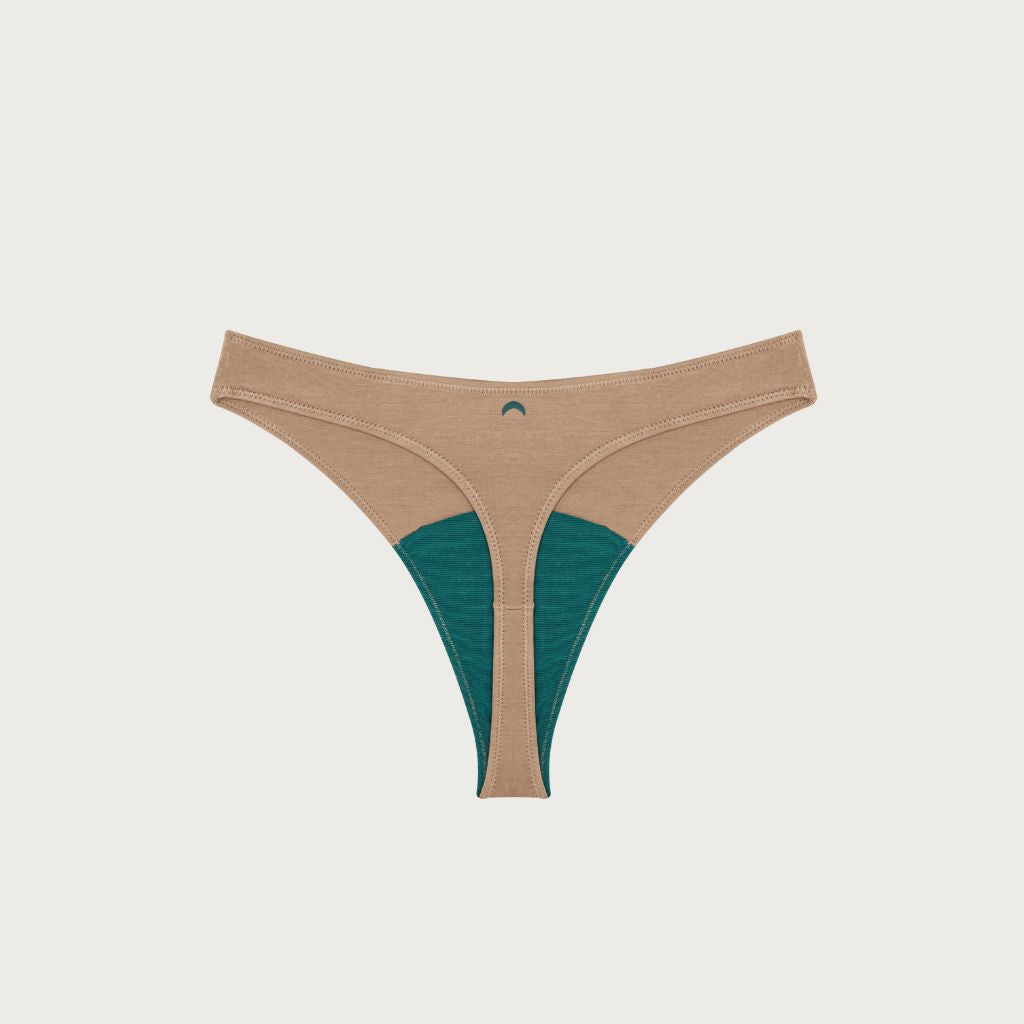 Huha TENCEL™ High Rise Thong with Smartcel Sensitive in Tan Colour