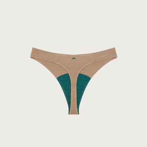 Huha TENCEL™ High Rise Thong with Smartcel Sensitive in Tan Colour | The Lake