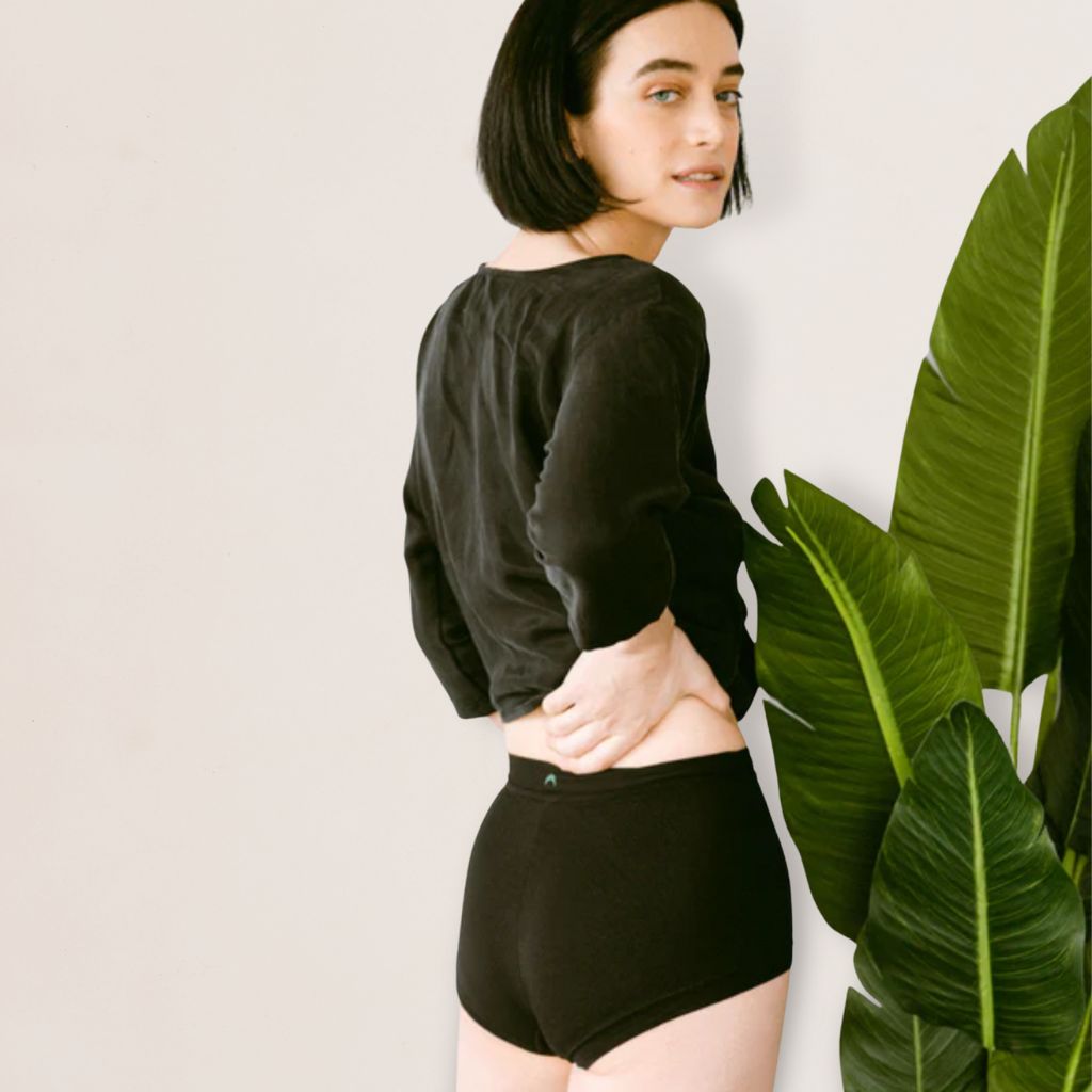 Tencel Wee LBL Midi Bikini - Black – Underwear for Humanity