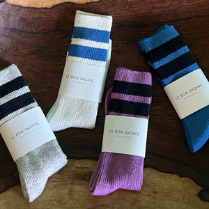 Super soft cashmere blend varsity socks | Le Bon Shoppe Grandpa Socks