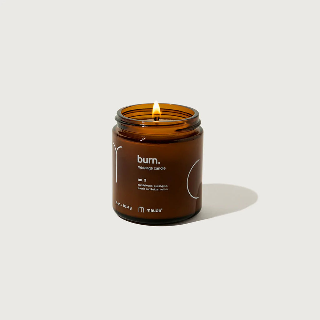 Maude Scented Massage Candle | Burn no. 3 -  eucalyptus, sandalwood, cassis and Haitian vetiver | The Lake