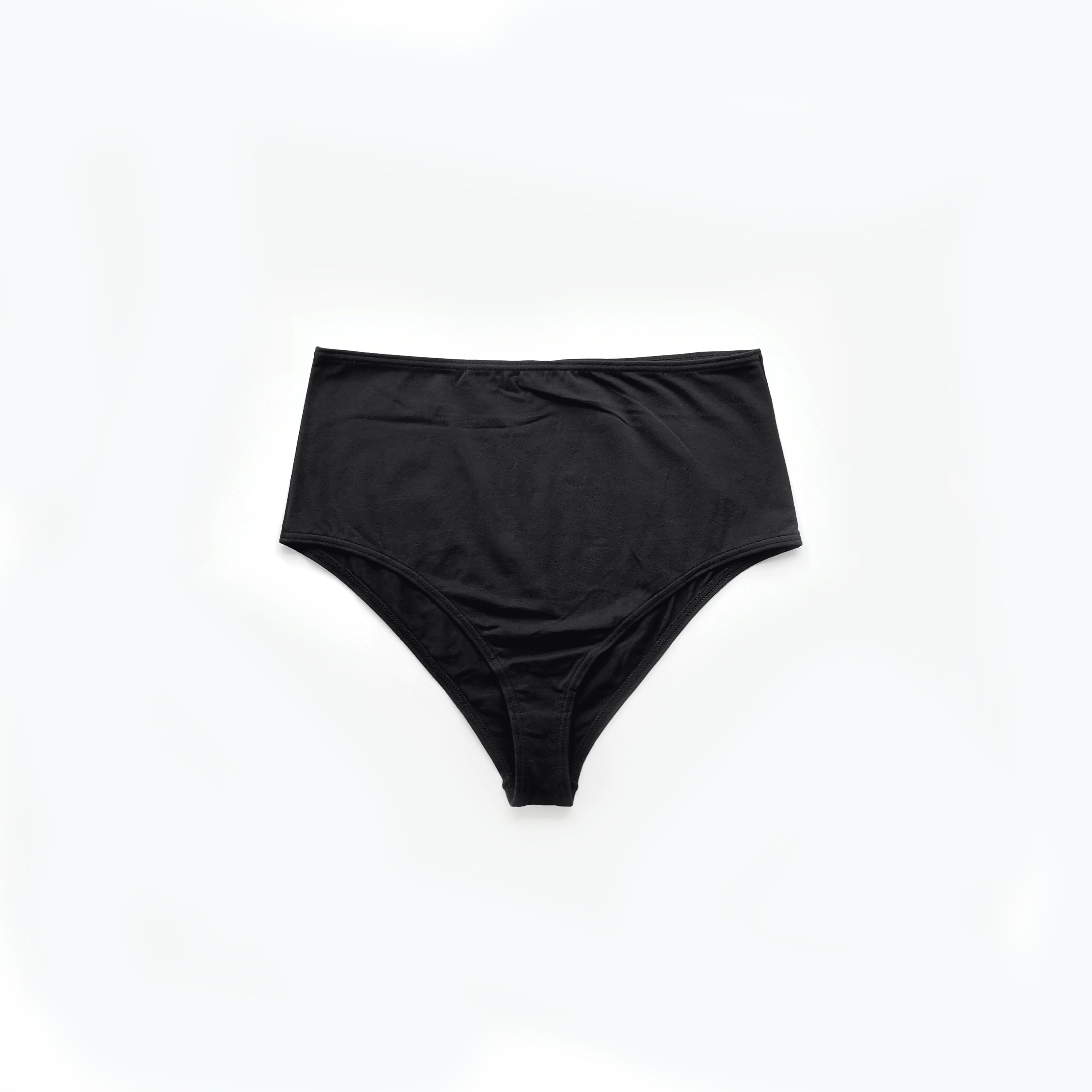 Nude Label High-Rise Organic Cotton Brief in Black - The Lake
