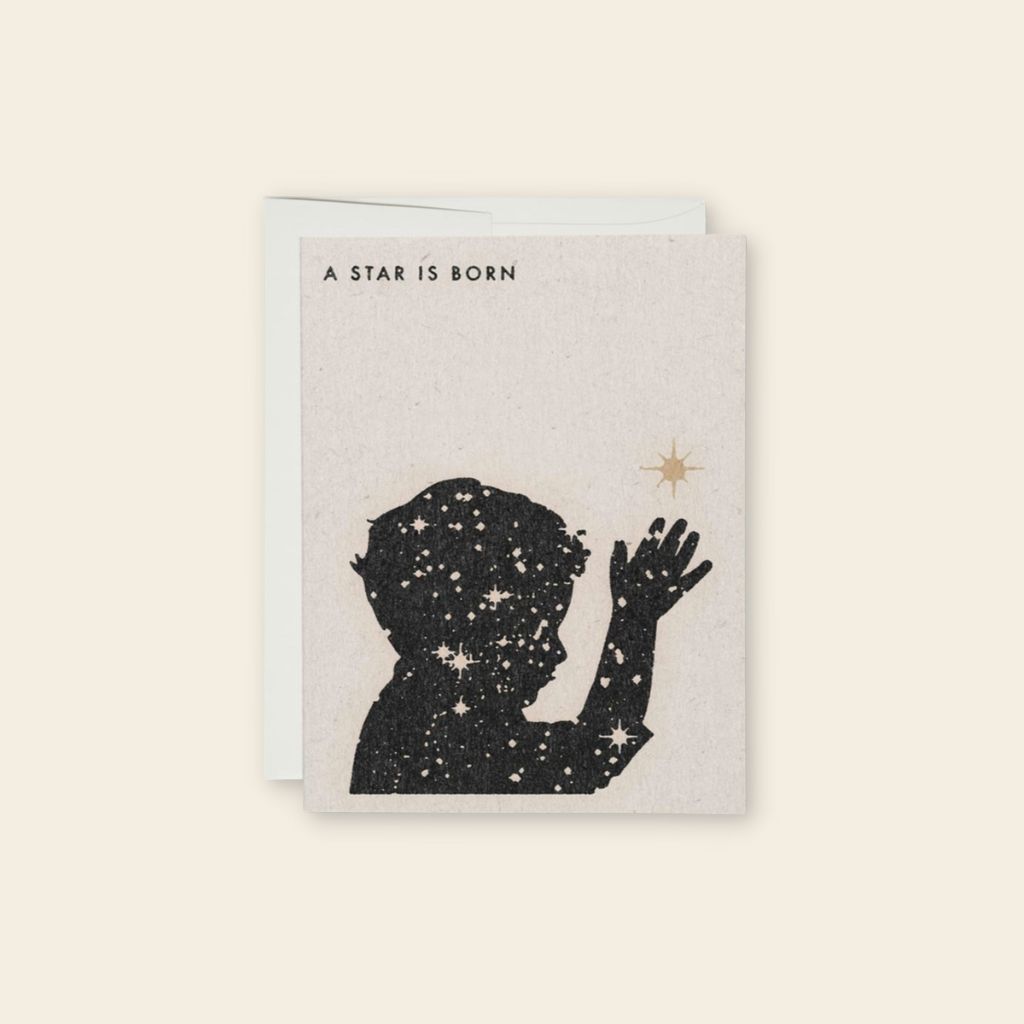 Une étoile est née bébé carte