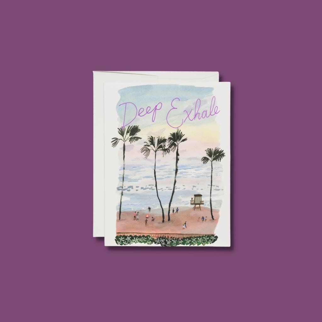 Red Cap Cards - Deep Exhale Encouragement Card