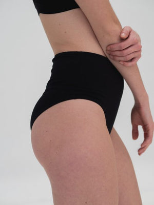 Nude Label High Waisted Briefs in Black - The Lake