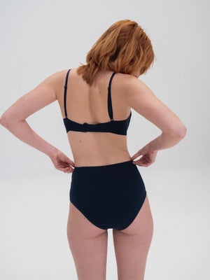 Nude Label High Waisted Briefs in Midnight Blue - The Lake